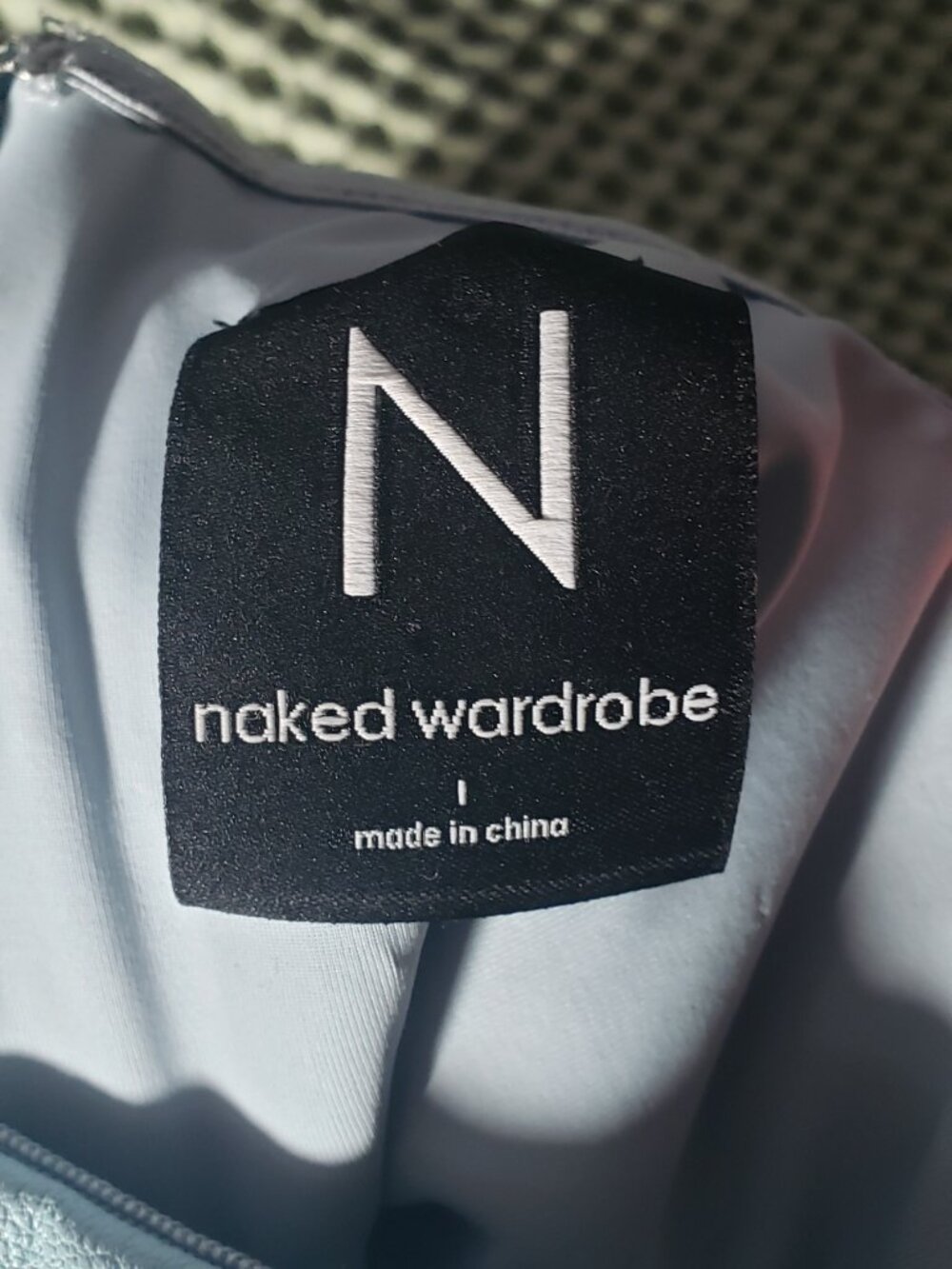 Naked Wardrobe - Light Blue Strapless Faux Leather Mini Dress - Picture 8 of 10